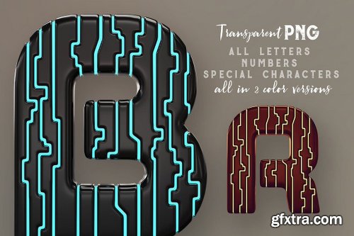 CreativeMarket Tron Futuro – 3D Lettering 2659321