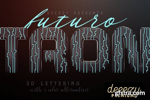 CreativeMarket Tron Futuro – 3D Lettering 2659321