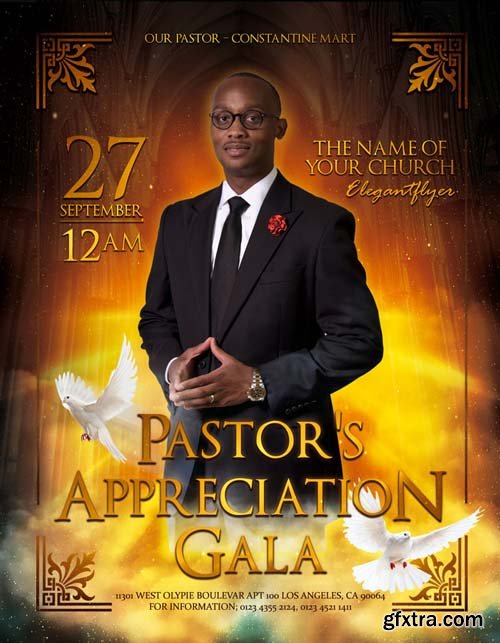 Pastor’s Appreciation Gala V17 2018 Flyer PSD Template