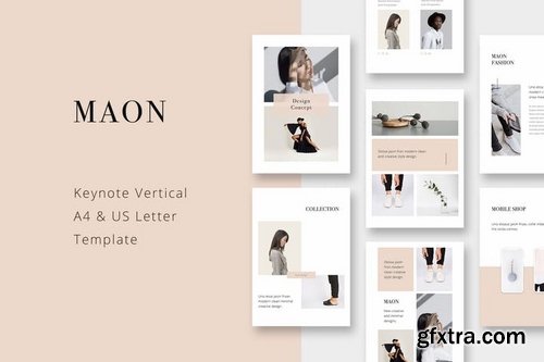 MAON - Vertical Keynote A4 + US Letter Template