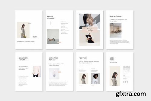 MAON - Vertical Keynote A4 + US Letter Template