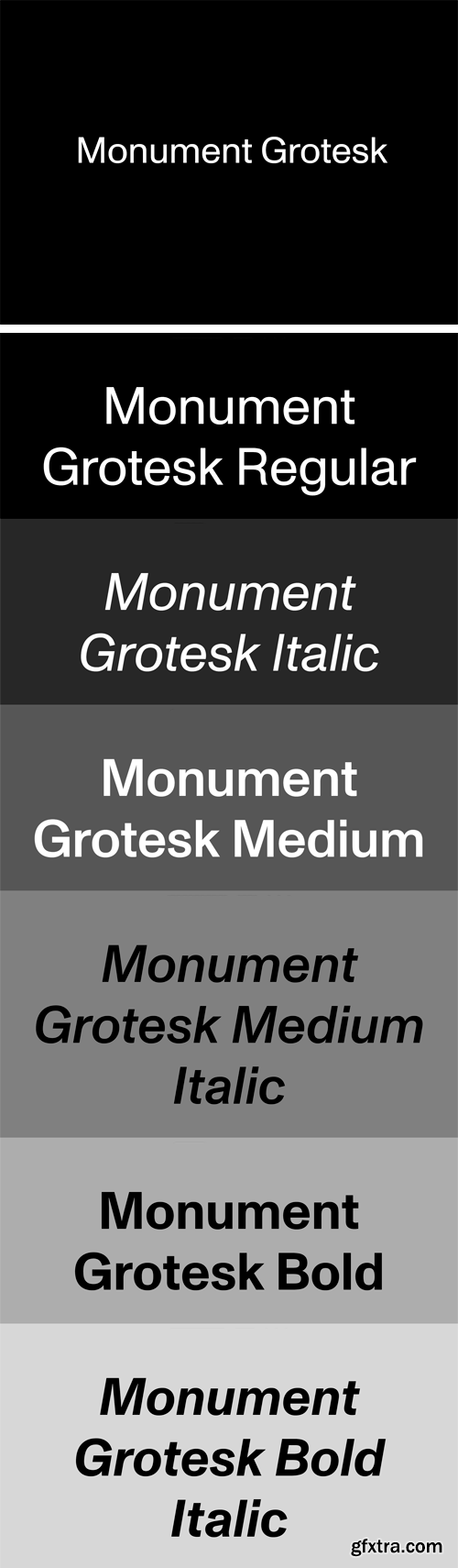 Monument Grotesk Font Family