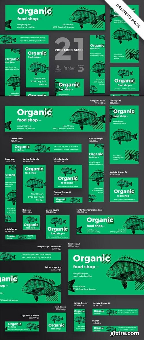 Organic Food Shop Banner Pack