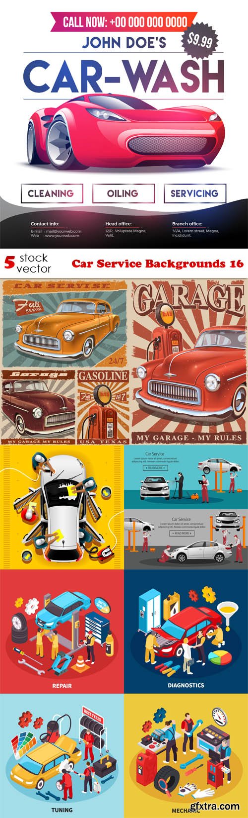 Vectors - Car Service Backgrounds 16