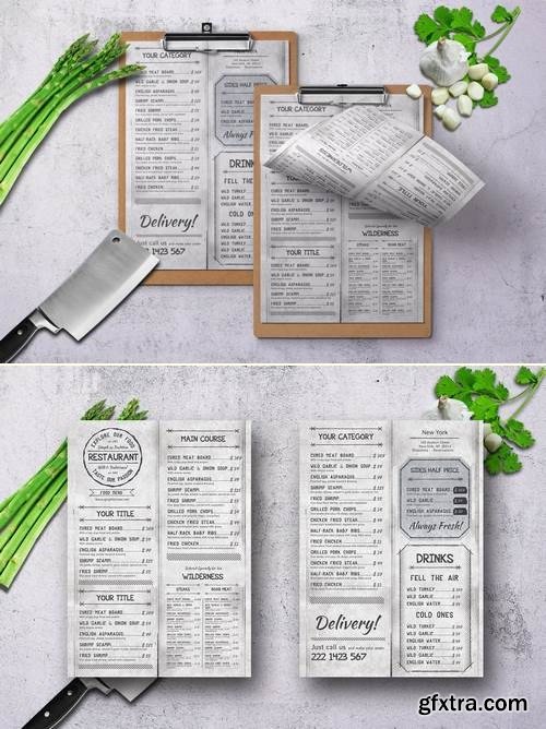 Vintage A4 & US Letter Menu