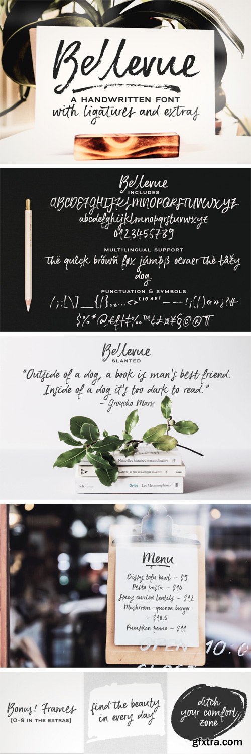 Thehungryjpeg - Bellevue | A Brush Font 122330