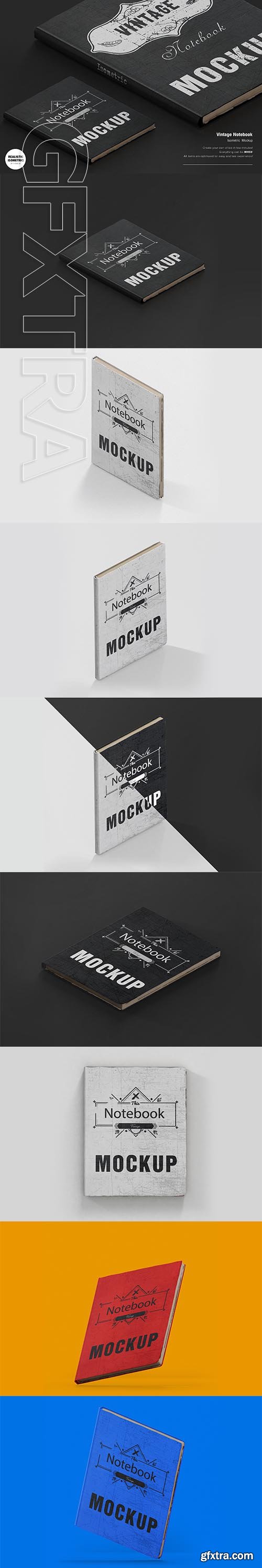 CreativeMarket - Vintage Notebook Mockup 2905309