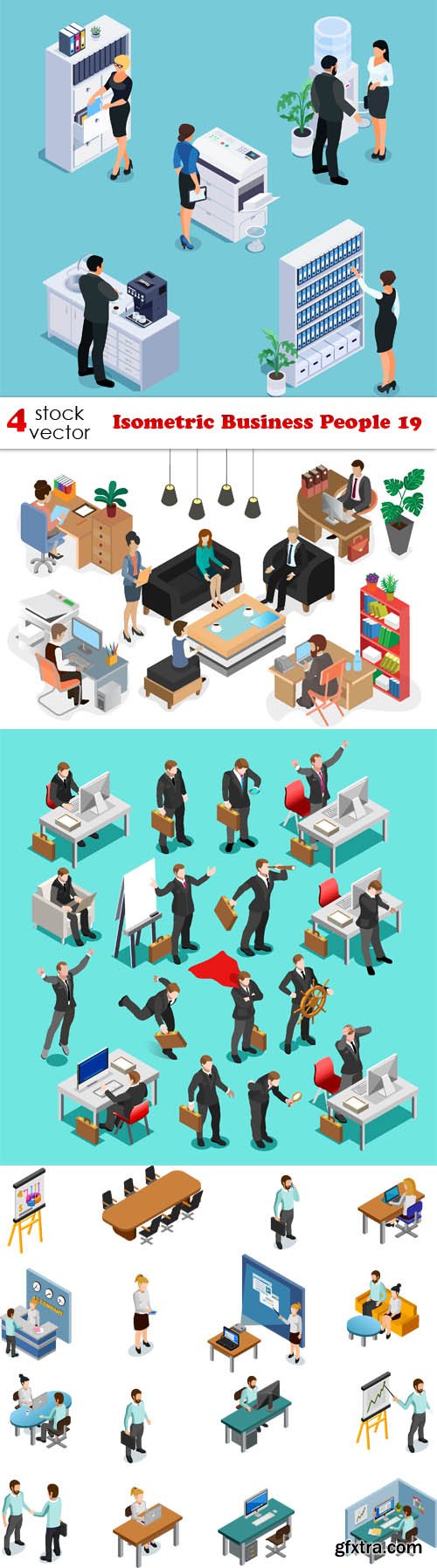 Vectors - Isometric Business People 19