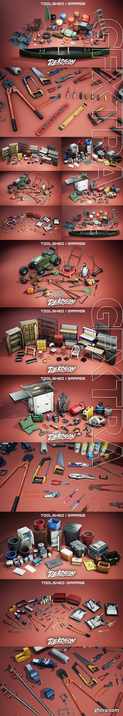 Cubebrush - Toolshed / Garage Props COMBO PACK [UE4+Raw]