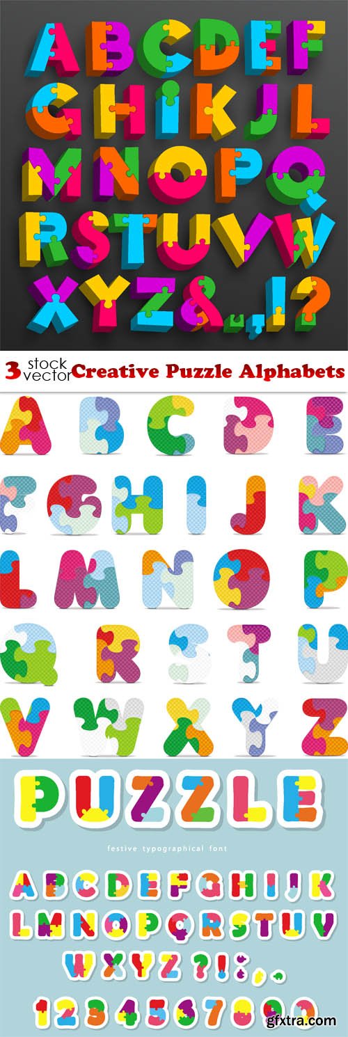 Vectors - Creative Puzzle Alphabets