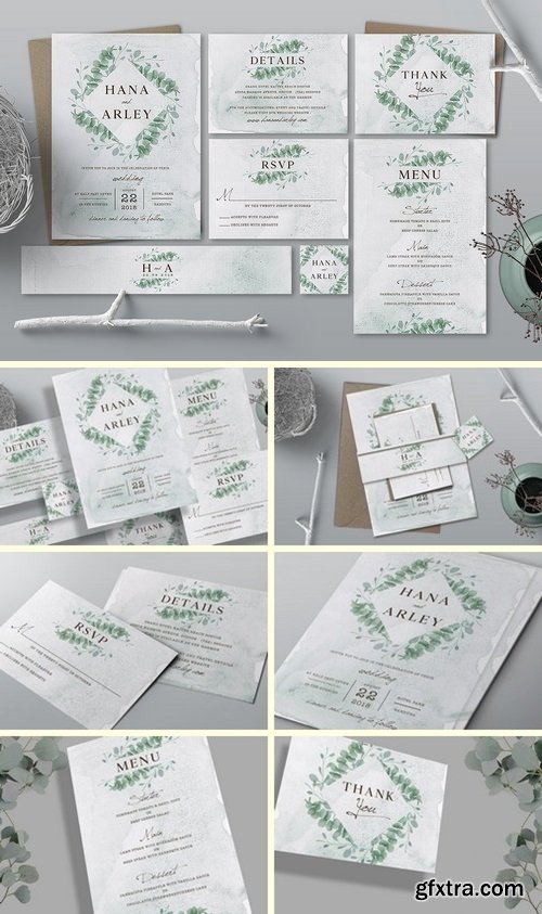 CM - Eucalyptus Wedding Invitation Suite 2818501