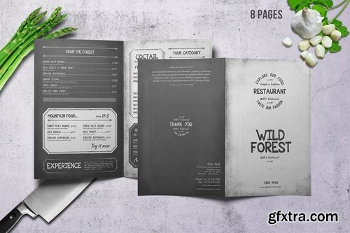 Wild Forest Bifold A4 & US Letter Menu