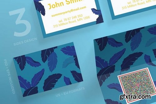 Summer Party Business Card Template