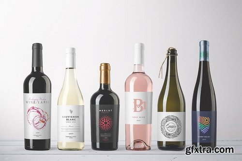 Wine Bottles Mockups Vol 1