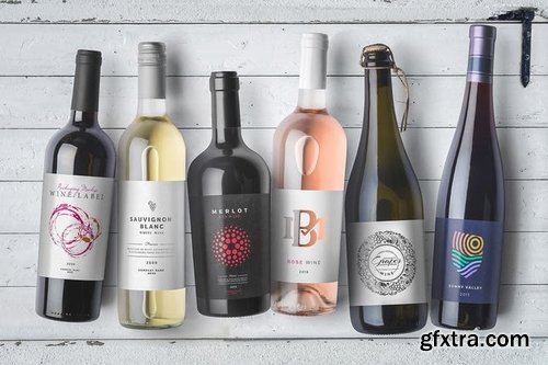 Wine Bottles Mockups Vol 1