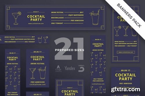 Cocktail Party Banner Pack Template
