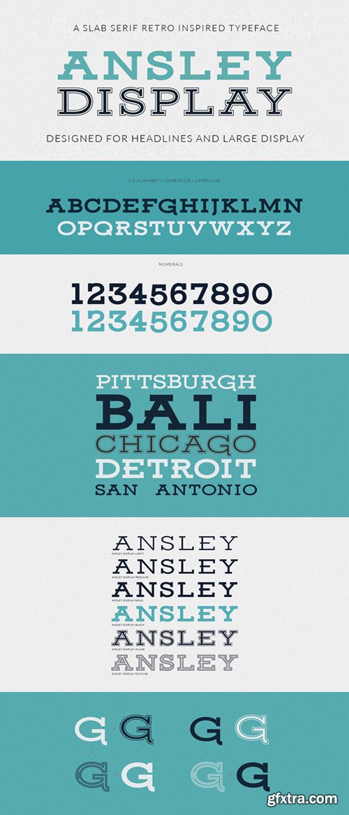 Ansley Display Font - 6 Weights