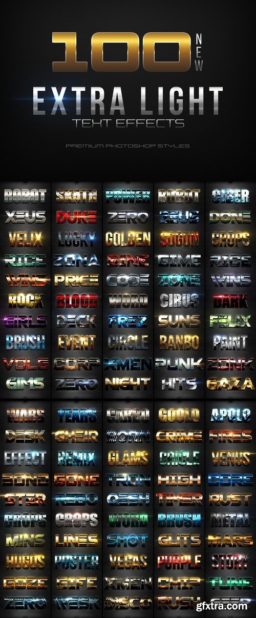 100 Extra Light Text Effects