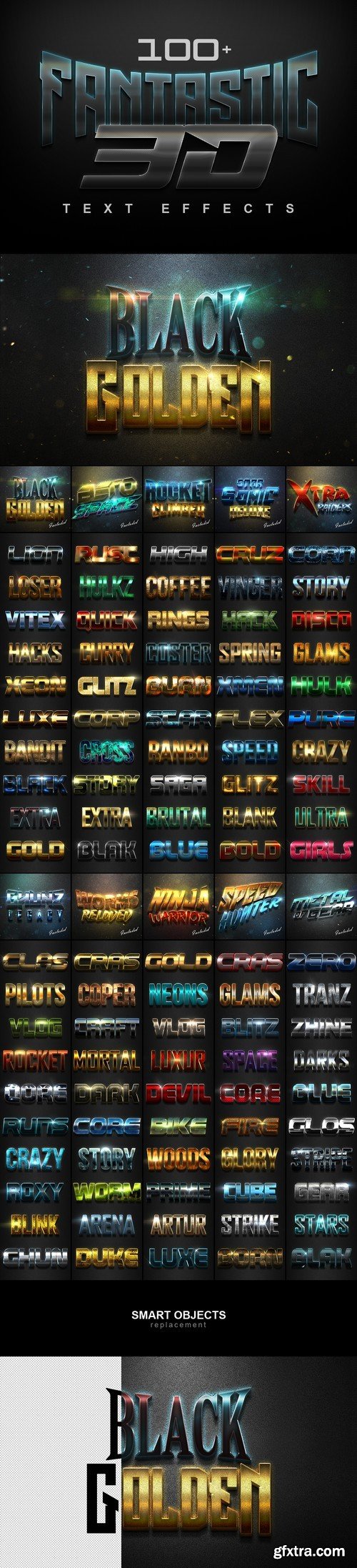 100 Fantastic 3D Text Effects