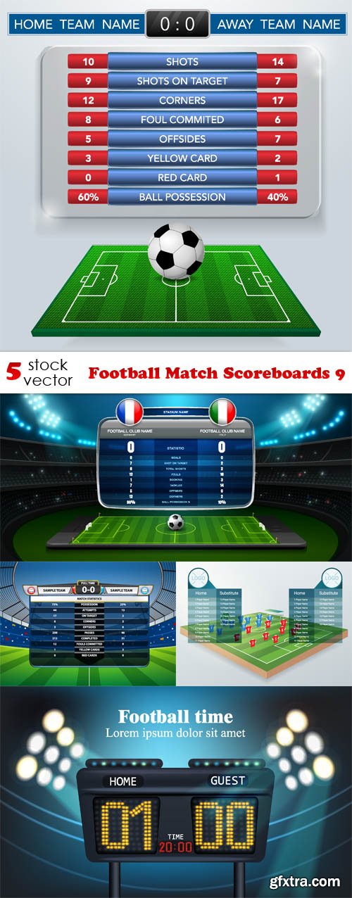 Vectors - Football Match Scoreboards 9