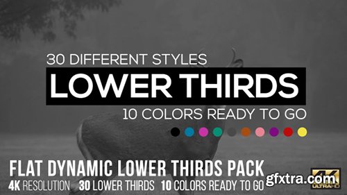 Videohive Flat Dynamic Lower Thirds Pack 15305568