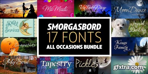 Smorgasbord Font Family - 17 Fonts