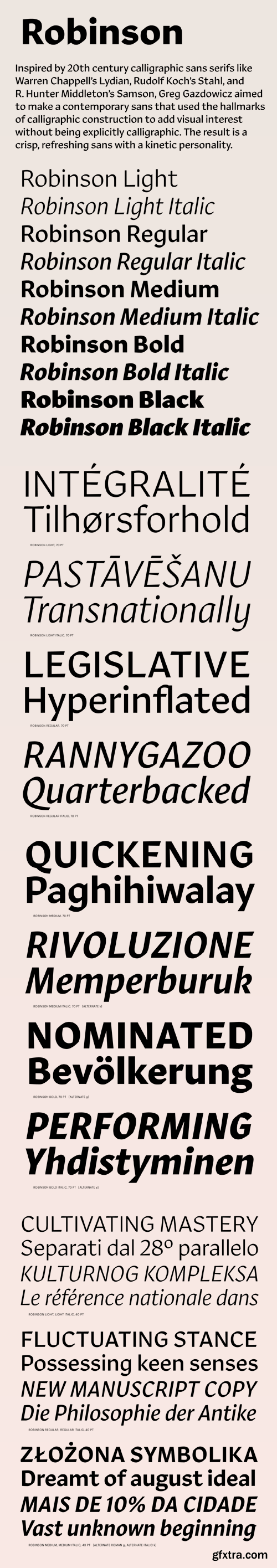 Robinson Font Family