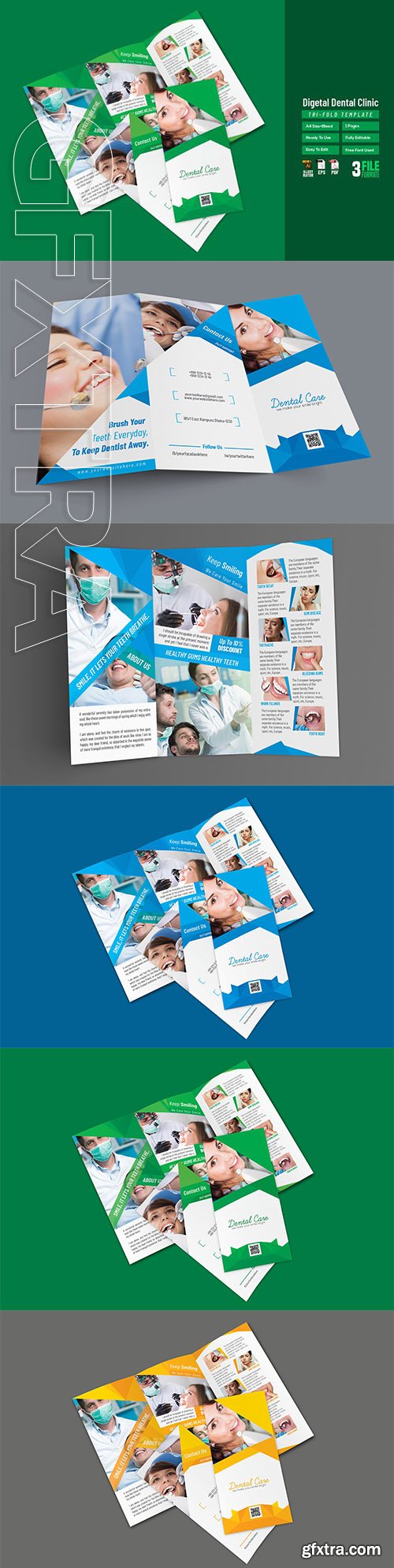 CreativeMarket - Dental Care Tri-Fold 2841736