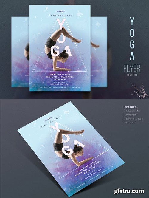 CreativeMarket - Yoga Flyer 2842162