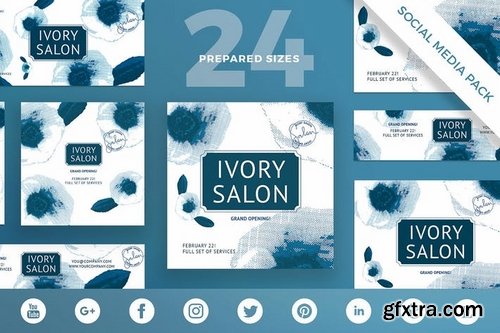 Beauty Salon Social Media Pack Template