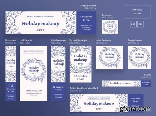 Bridal Makeup Banner Pack Template