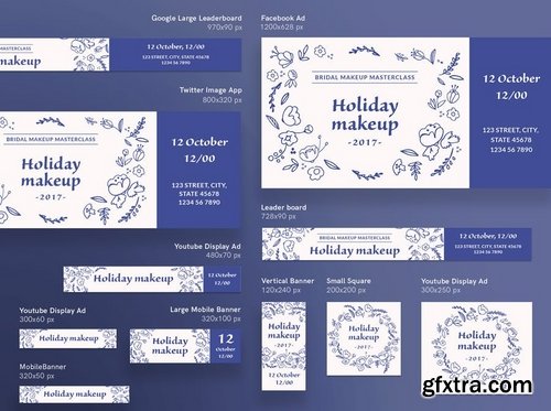 Bridal Makeup Banner Pack Template