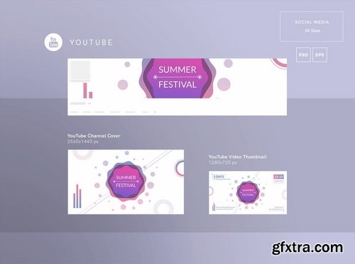 Summer Music Festival Social Media Pack Template