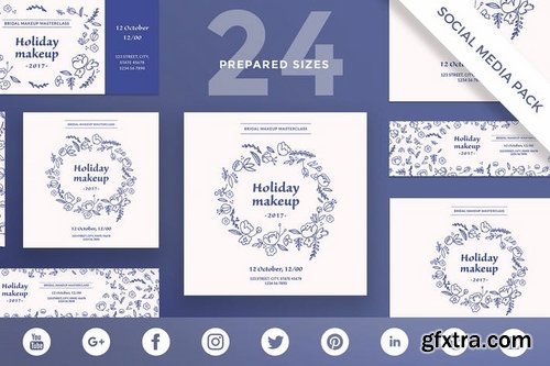 Holiday Makeup Social Media Pack Template