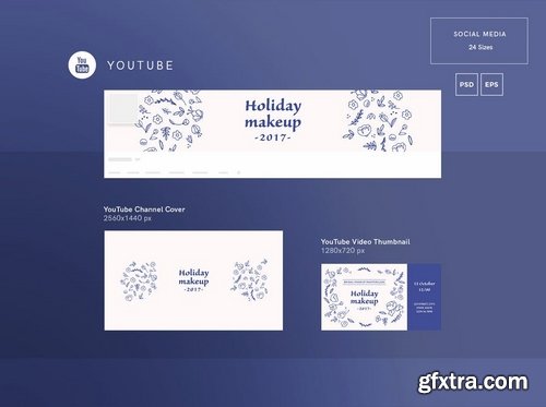 Holiday Makeup Social Media Pack Template