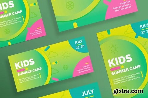 Kids Summer Camp Social MediaPack,Banner,Flyer Templates