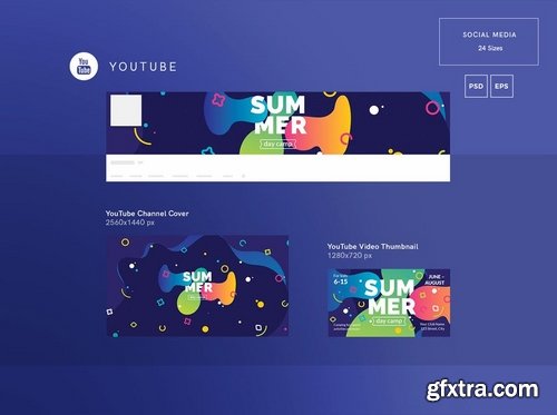 Summer Camp Social MediaPack,Banner and Flyer Templates