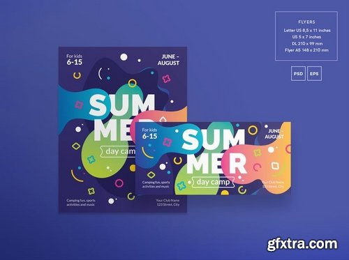 Summer Camp Social MediaPack,Banner and Flyer Templates