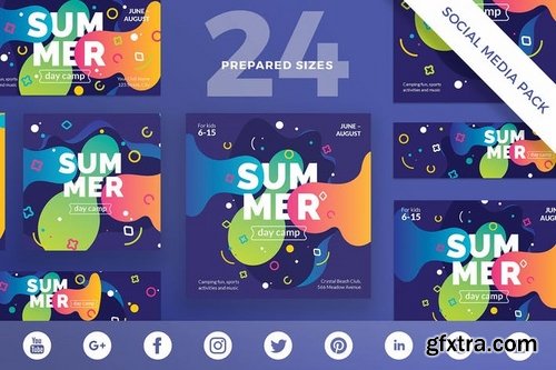 Summer Camp Social MediaPack,Banner and Flyer Templates