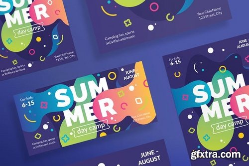 Summer Camp Social MediaPack,Banner and Flyer Templates