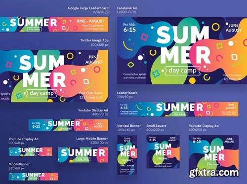 Summer Camp Social MediaPack,Banner and Flyer Templates