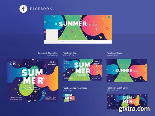 Summer Camp Social MediaPack,Banner and Flyer Templates