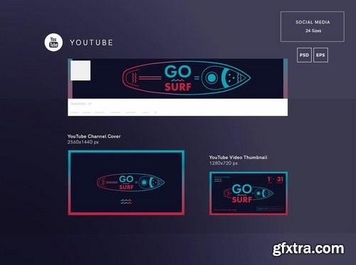 Surf Sport Club Social Media and Banner Pack Template