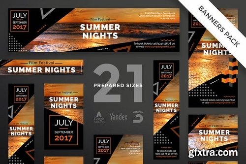 Summer Film Festival Social Media and Banner Pack Template