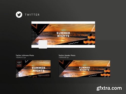 Summer Film Festival Social Media and Banner Pack Template