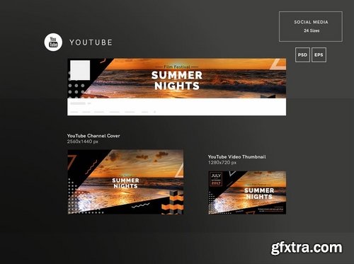 Summer Film Festival Social Media and Banner Pack Template