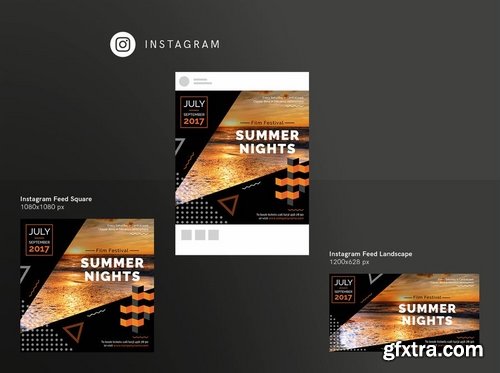 Summer Film Festival Social Media and Banner Pack Template