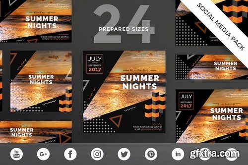 Summer Film Festival Social Media and Banner Pack Template