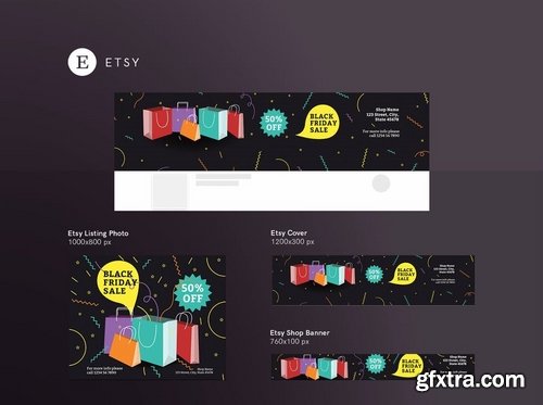 Black Friday Sale Social Media, Banner and Flyer Pack