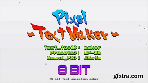 Videohive Arcade Text Maker 8bit Glitch Titles 20774500